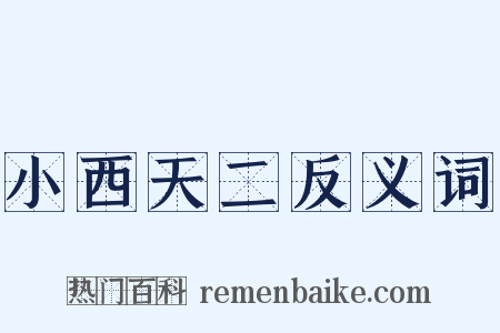 小西天二反义词是什么意思的图片